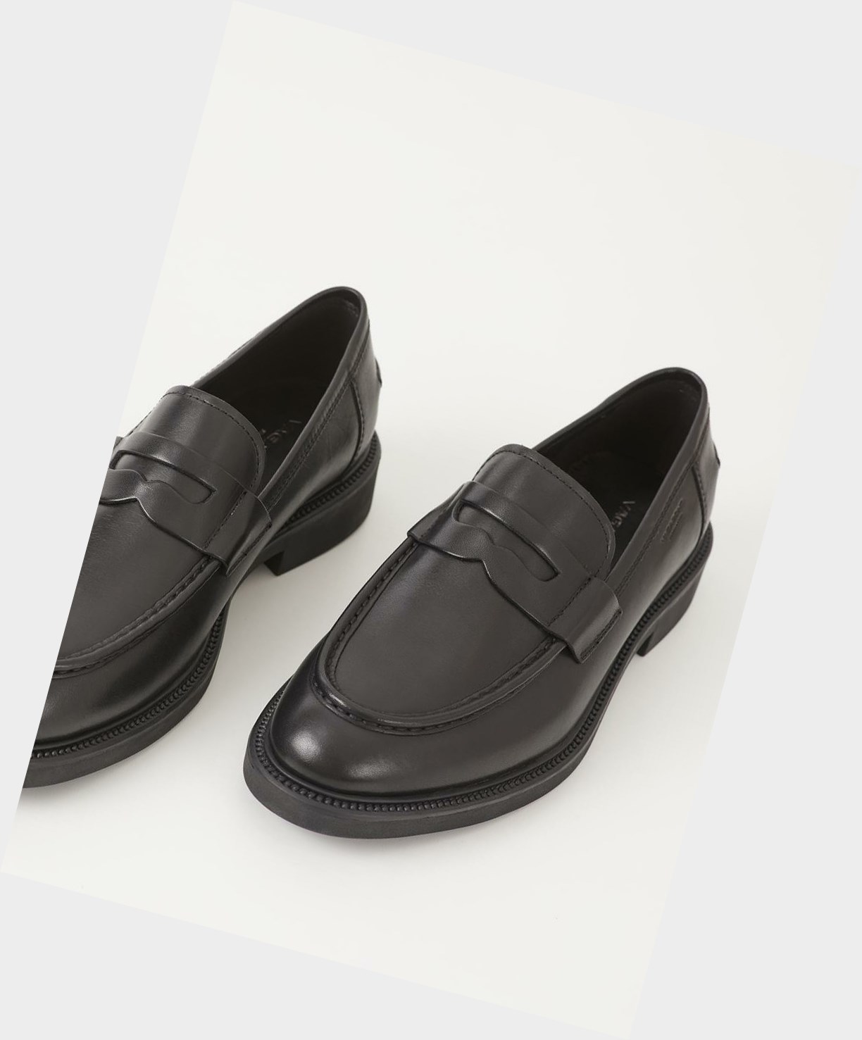 Men's Vagabond Alex M Loafers Black | JZEDMB794