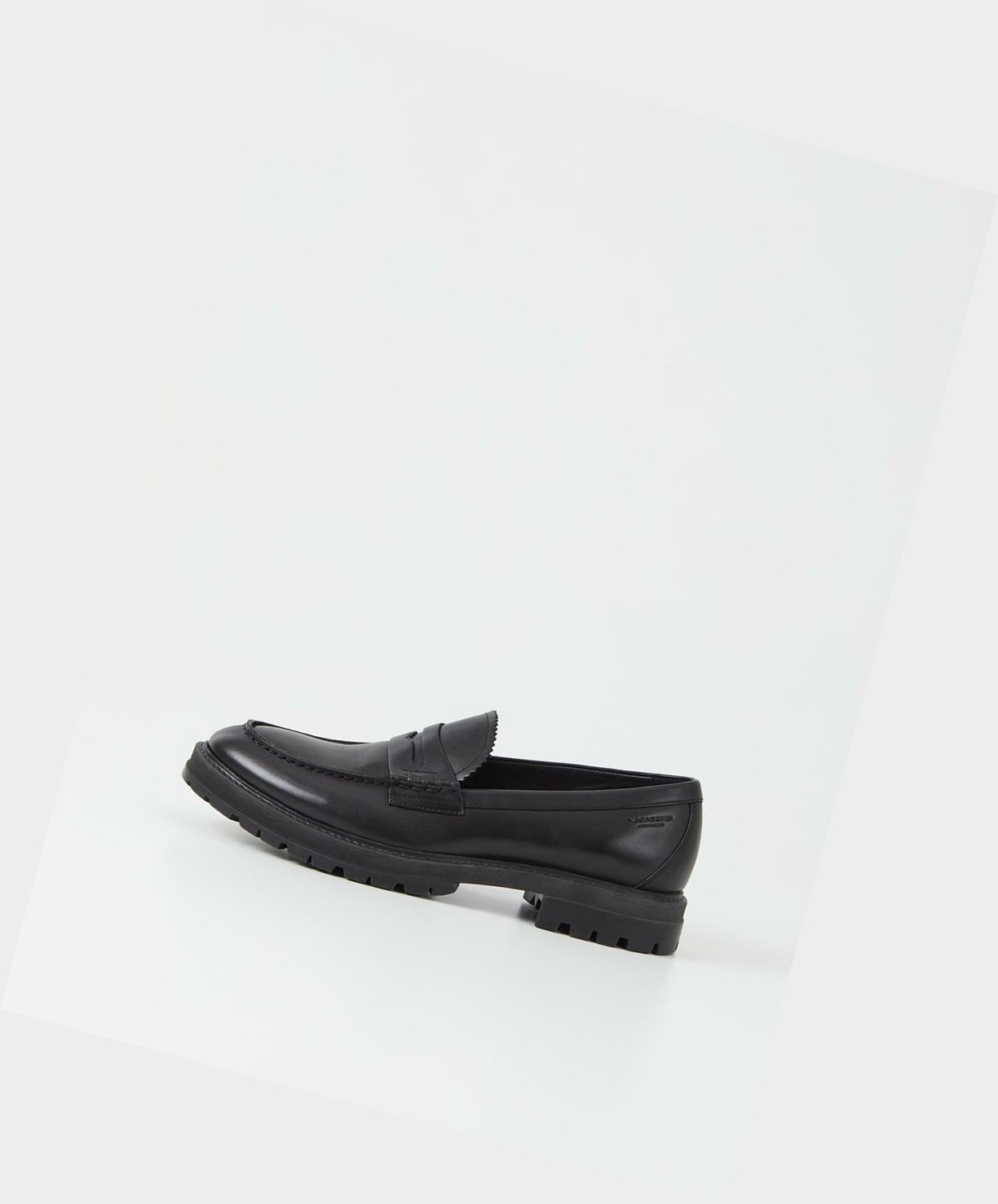 Men's Vagabond Johnny Loafers Black | AQIJNG590