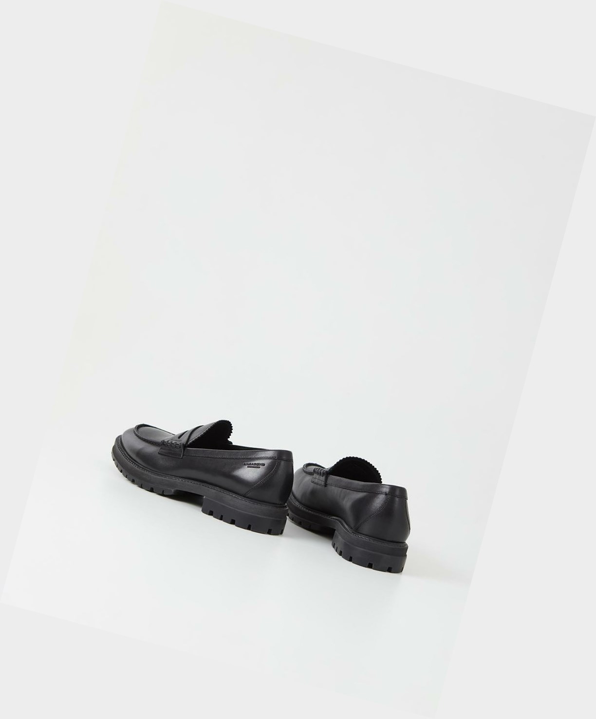 Men's Vagabond Johnny Loafers Black | AQIJNG590