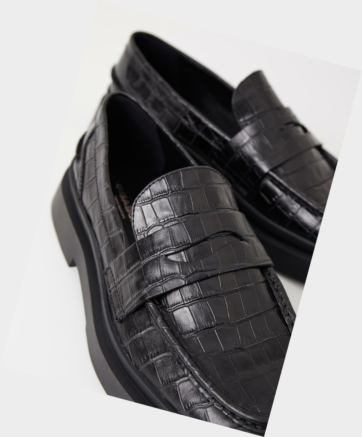 Men's Vagabond Mike Loafers Black | TMUIDE291