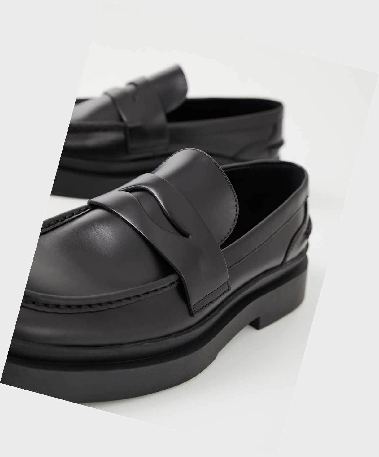 Men's Vagabond Mike Loafers Black | YBKWJN086