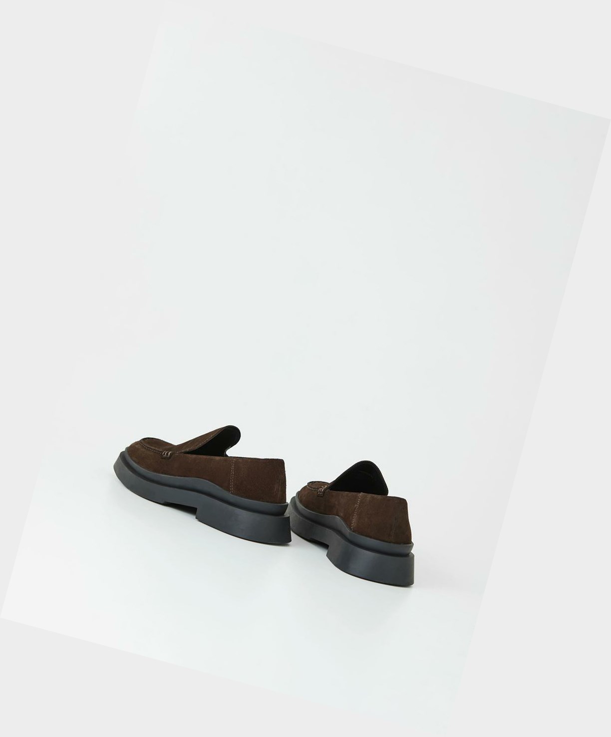 Men's Vagabond Mike Loafers Dark Brown | GSTAQI507