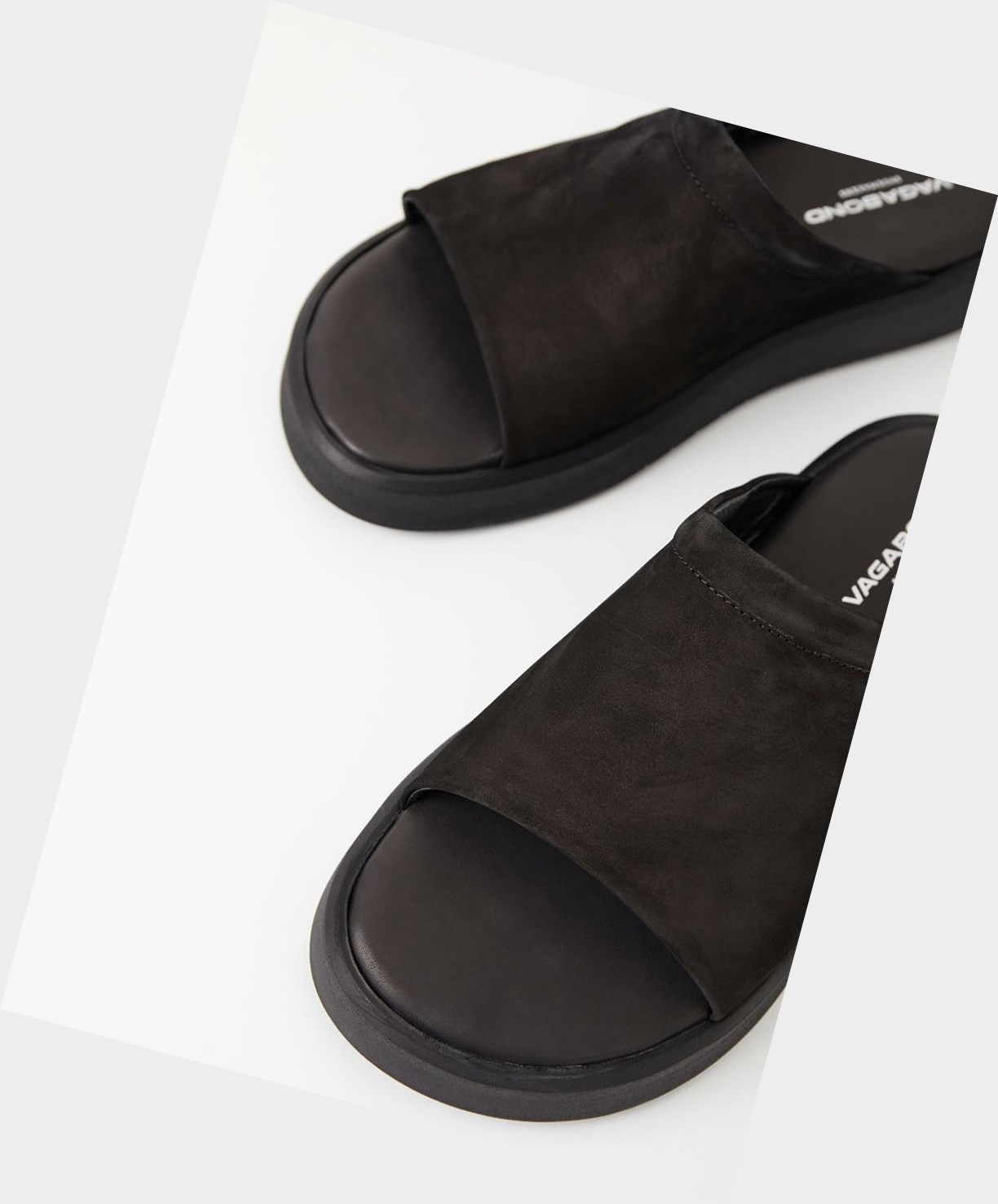 Men's Vagabond Nate Sandals Black | VNIRZA348