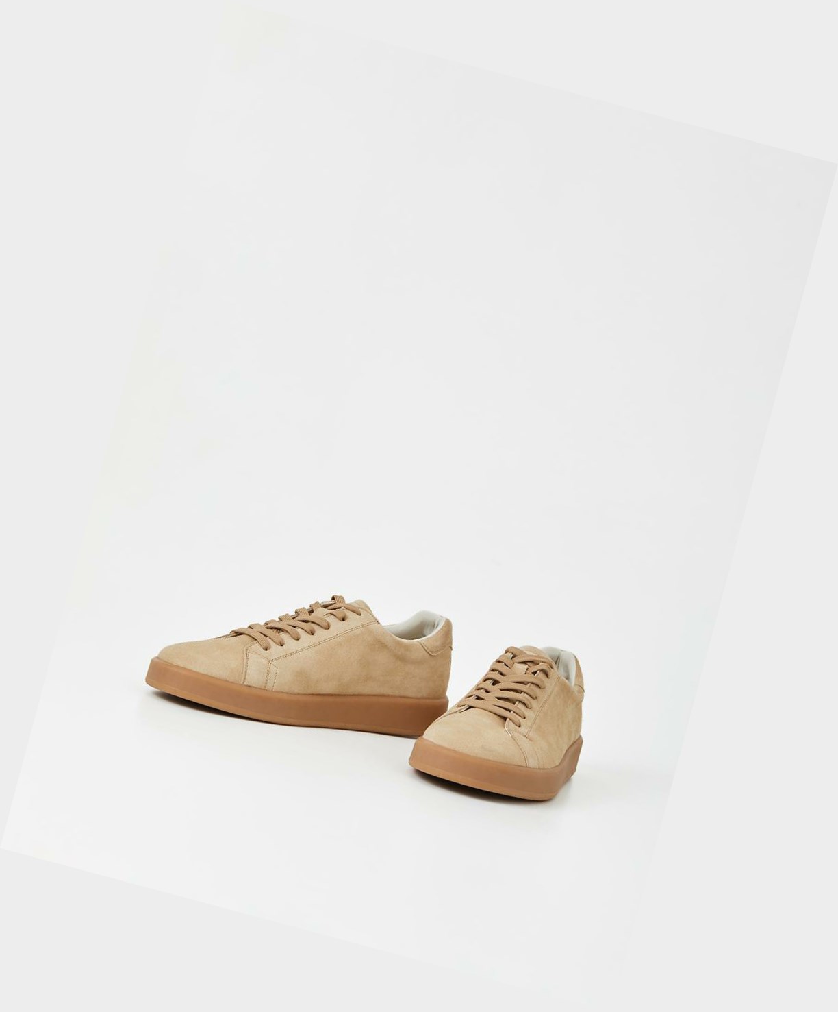 Men's Vagabond Teo Sneakers Beige | MXZWCO286