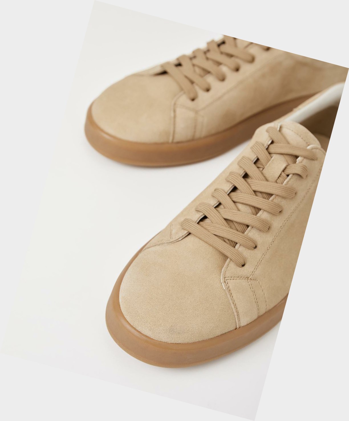 Men's Vagabond Teo Sneakers Beige | MXZWCO286