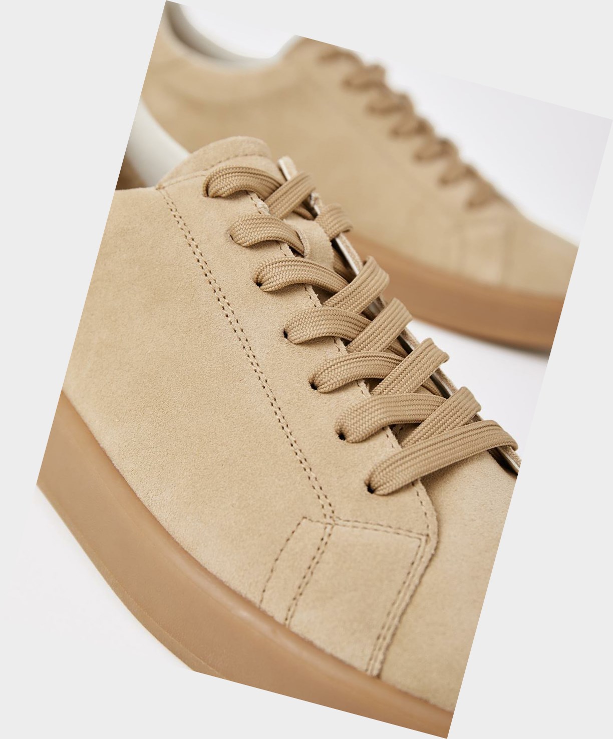 Men's Vagabond Teo Sneakers Beige | MXZWCO286