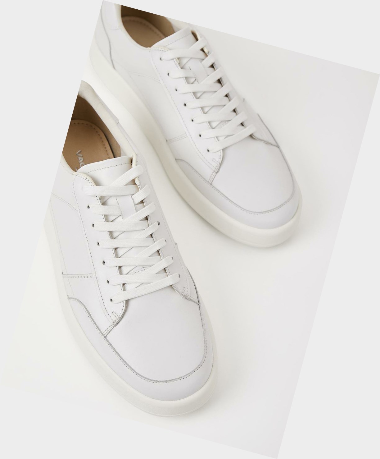 Men's Vagabond Teo Sneakers White | POXFYJ849