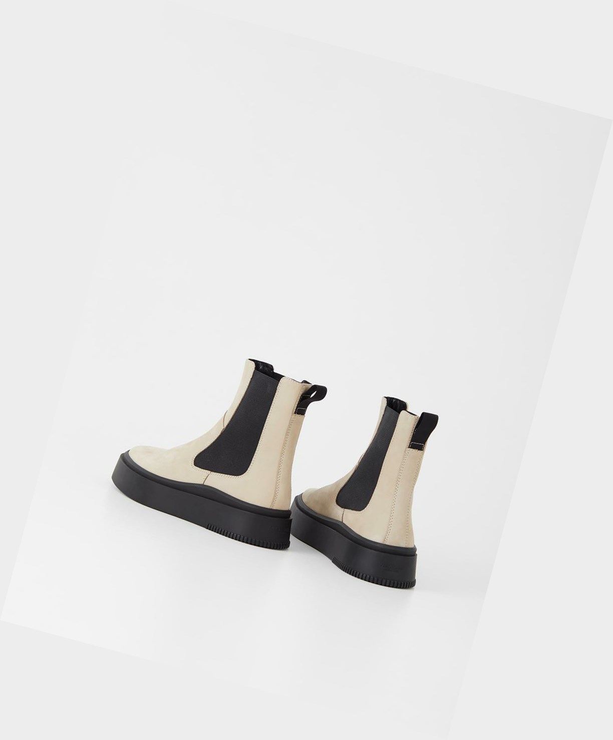 Women's Vagabond Stacy Chelsea Boots Beige | GATIBW591