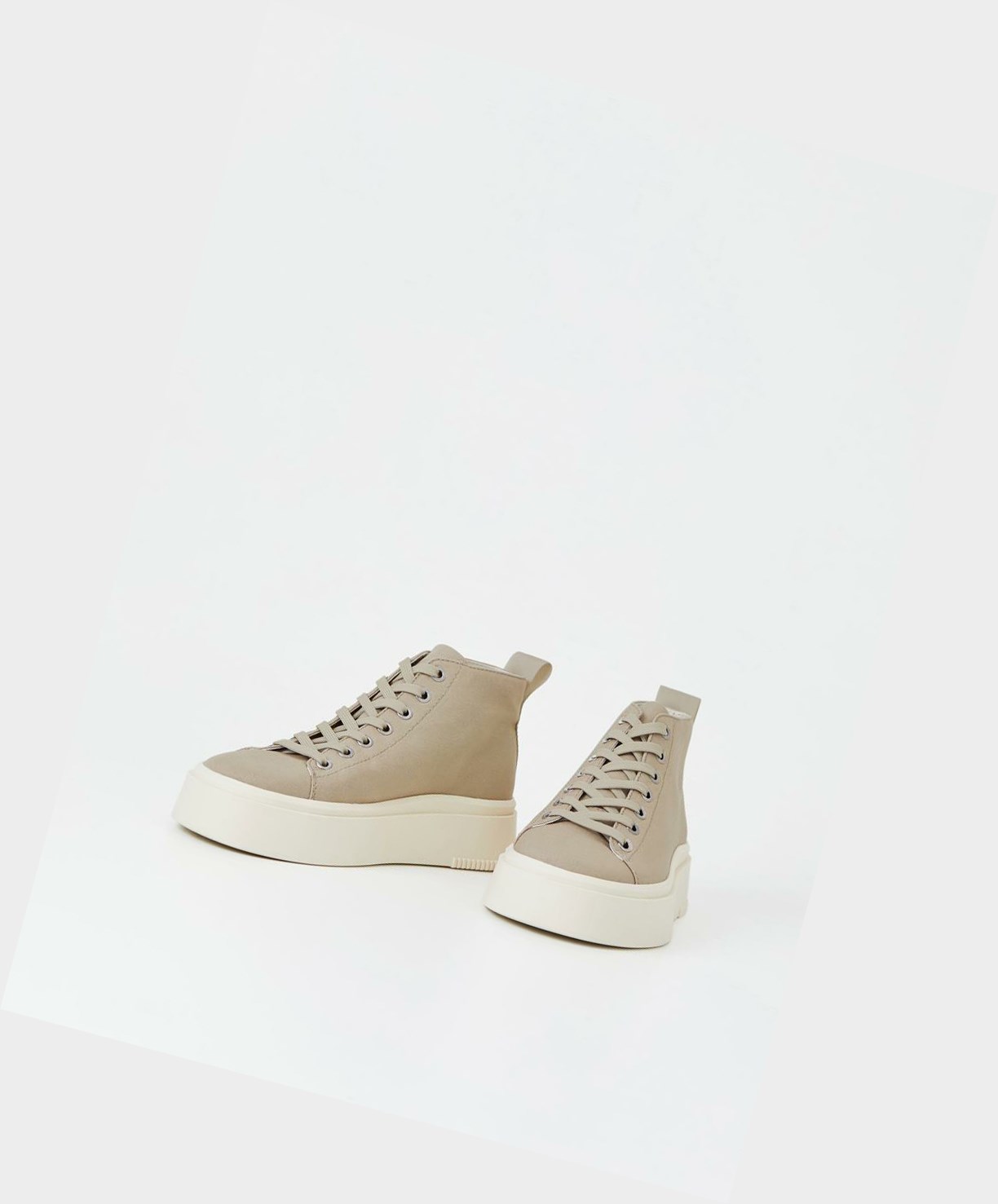 Women's Vagabond Stacy High Top Sneakers Beige | TDLCOY206