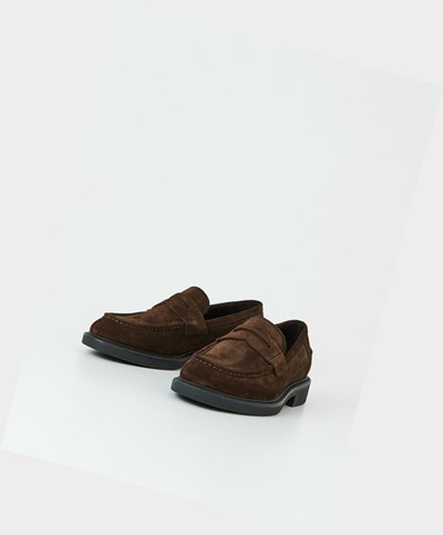 Men's Vagabond Alex M Loafers Dark Brown | BNOCZY324