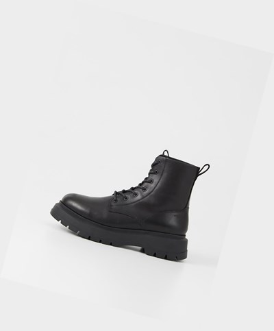 Men's Vagabond Jeff Lace Up Boots Black | KRWUOS342