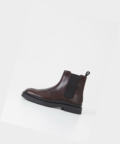 Men's Vagabond Mike Chelsea Boots Dark Brown | VEHFGY406