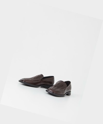 Women's Vagabond Brittie Loafers Dark Brown | PZVKHW721