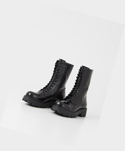 Women's Vagabond Cosmo 2.0 Lace Up Boots Black | EXVKNH467