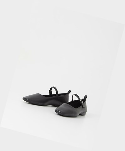 Women's Vagabond Delia Flats Black | MWRAUI956