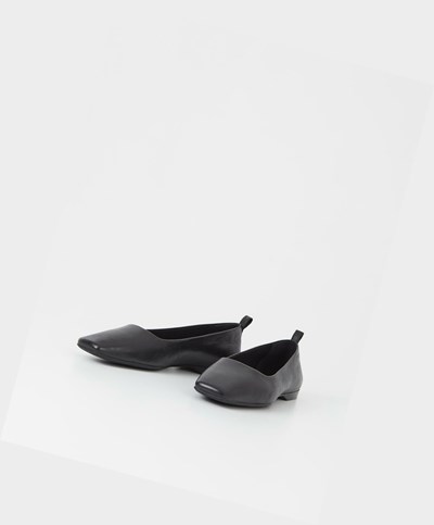 Women's Vagabond Delia Flats Black | YSDXLH541