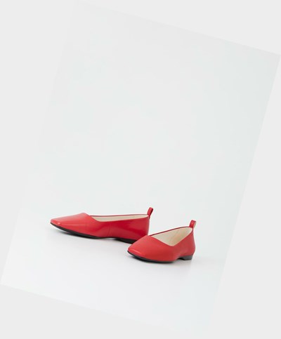 Women's Vagabond Delia Flats Red | HSXMJC671