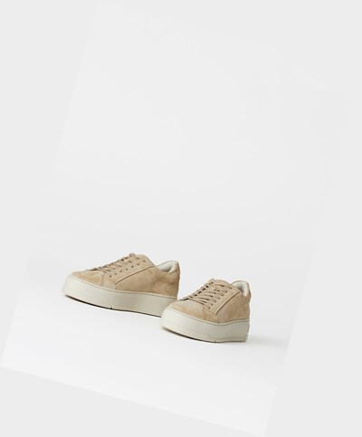 Women's Vagabond Judy Low Top Sneakers Beige | VTKHOL489